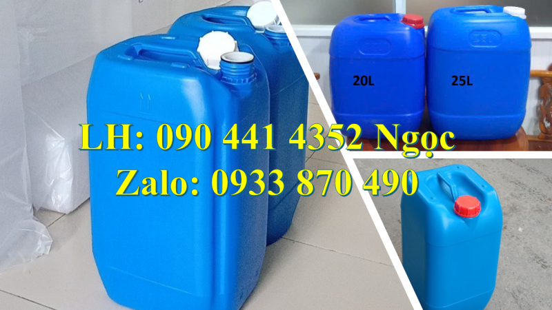 Can nhựa 25 lít, can nhựa 20 lít giá rẻ, can nhựa 10 lít vuông giá rẻ 