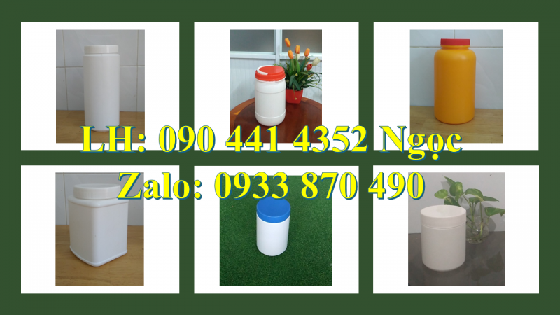 Hủ nhựa 1.5 ký đựng bột giặt, hủ nhựa 1000g đựng bột sắn dây, hủ nhựa 500g đựng bột nghệ 