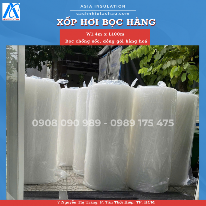 Cuộn xốp hơi đóng gói hàng hoá, chống va đập