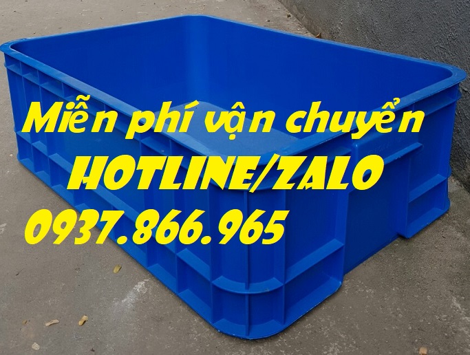 Giá thùng nhựa xanh dương có nắp, thùng nhựa HPDE, thùng nhựa cao 20, thùng