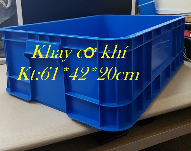 Giá thùng nhựa xanh dương có nắp, thùng nhựa HPDE, thùng nhựa cao 20, thùng