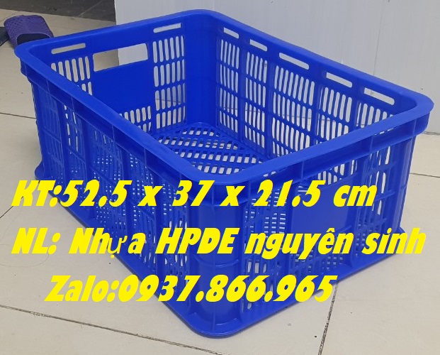 Sọt chế biến thực phẩm trong kho lạnh, sọt nhựa rỗng- sóng hở