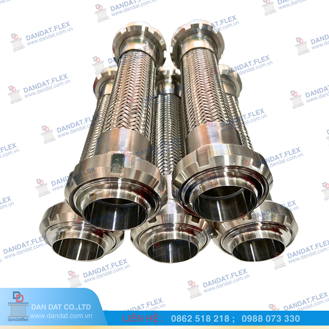 Khớp nối mềm nối ren 304, khớp nối mềm bằng inox, khớp nối mềm rắc co ron/côn