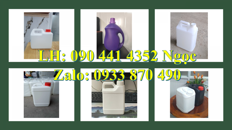 Vỏ can nhựa 1000ml đựng chất tẩy dạng loãng, can nhựa 2 lít tròn đựng nước giặt/ xả 