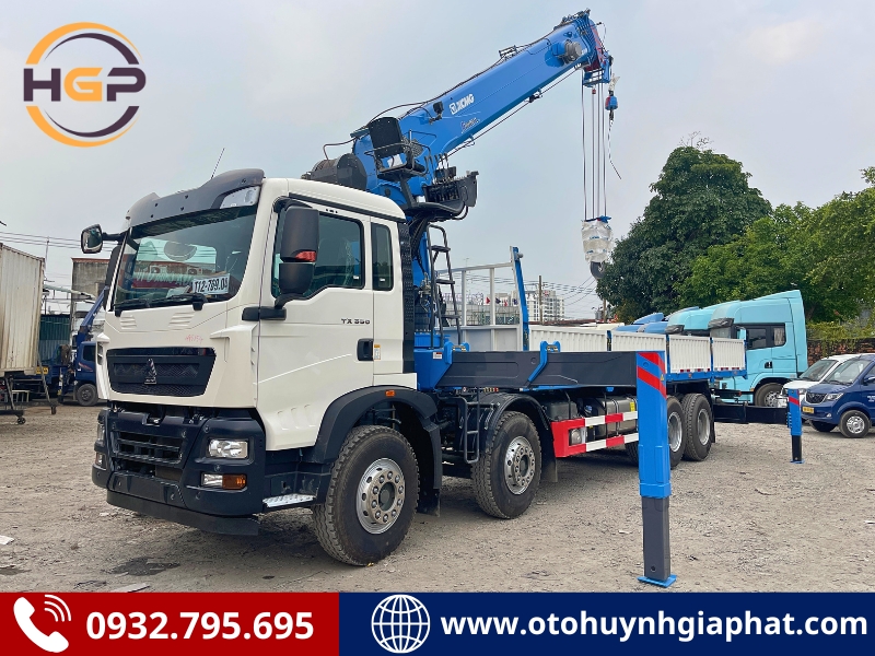 XE TẢI HOWO 4 CHÂN GẮN CẨU 20 TẤN CABIN TX350, CHUYÊN CHỞ & BỐC XẾP HÀNG HÓA