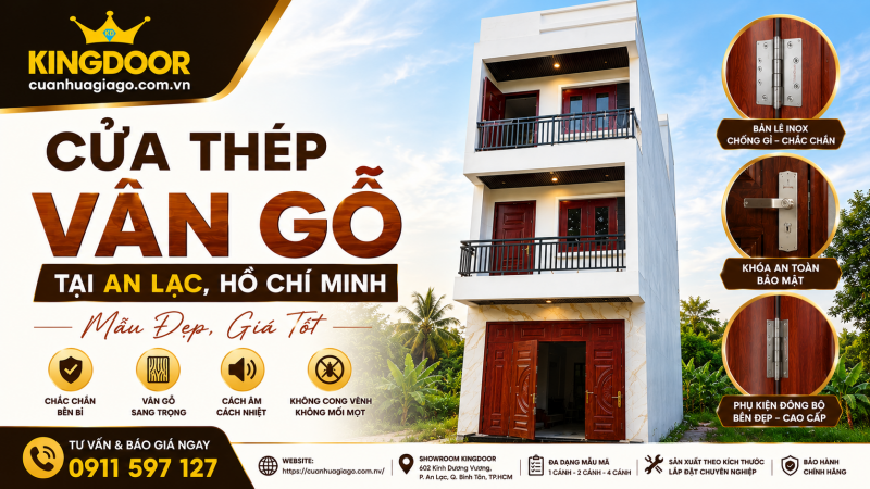Cửa Thép Vân Gỗ Tại An Lạc, Hồ Chí Minh | Mẫu Đẹp, Giá Tốt