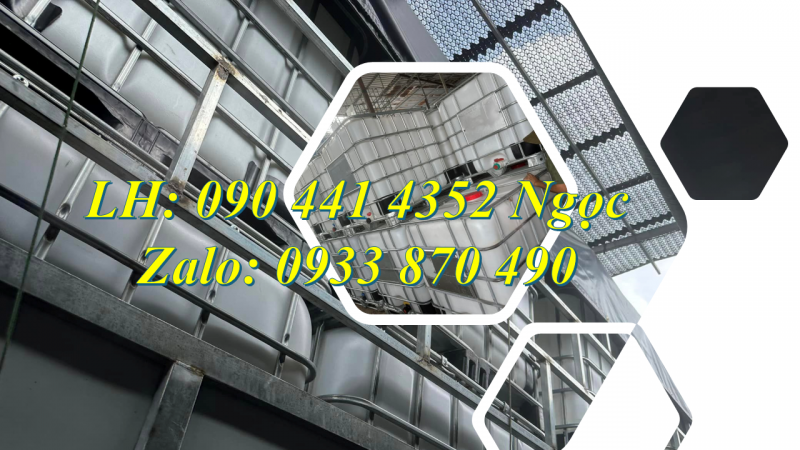 Téc nhựa ibc 1000 lít, thùng nhựa vuông 1000 lít, bồn nước 1000 lít có khung thép 