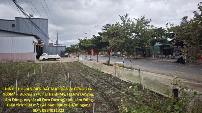 CHÍNH CHỦ CẦN BÁN ĐẤT MẶT TIỀN ĐƯỜNG 2/4 – 900M² – Đường 2/4, TT.Thạnh Mỹ, H.Đơn Dương, Lâm Đồng