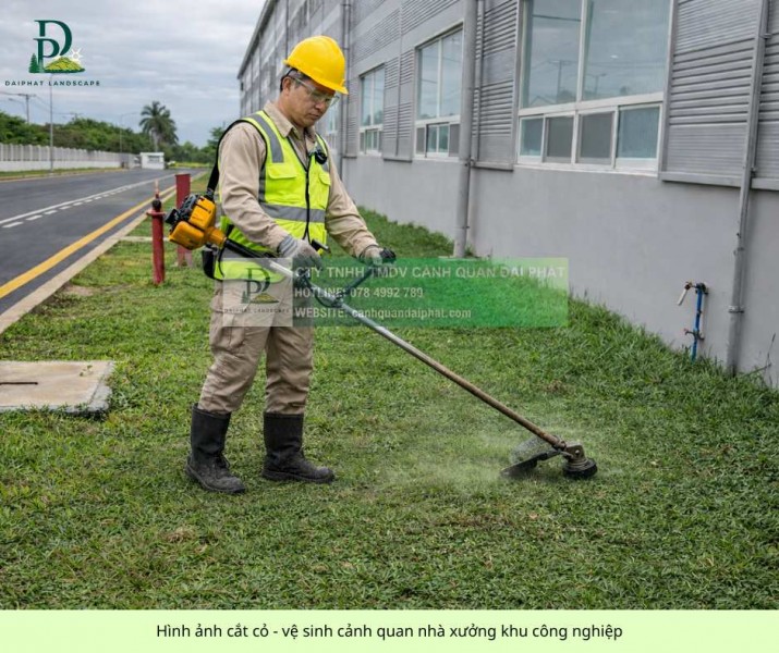 Dịch Vụ Cắt Cỏ Chăm Sóc Cây Xanh KCN Long Đức Đồng Nai