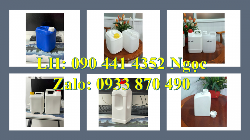 Can nhựa 2 lít vuông tại Đồng Nai, can nhựa 5 lít đựng hóa chất tại Vĩnh Long