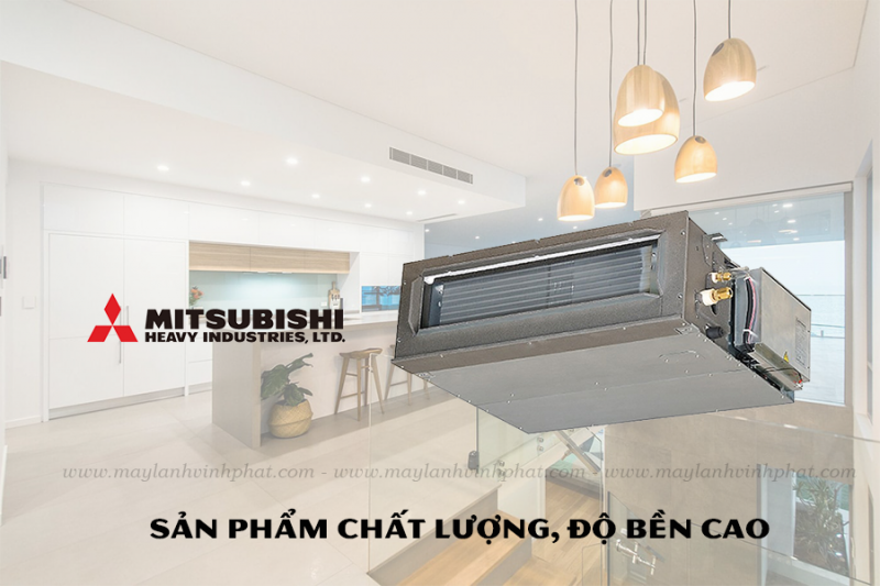 Máy lạnh giấu trần Mitsubishi Heavy 1 chiều, cơ thi công chuyên nghiệp
