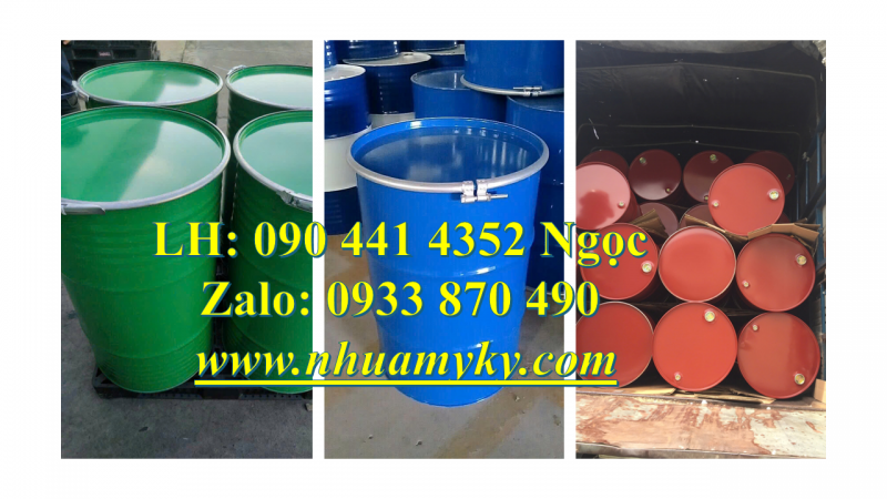 Thùng phuy sắt 220 lít Đài Loan, thùng phuy sắt cao cấp 220 lít mới, thùng phuy sắt chống gỉ 220 lít