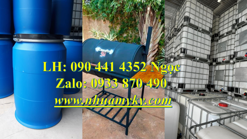 Thùng phuy sắt 220 lít Đài Loan, thùng phuy sắt cao cấp 220 lít mới, thùng phuy sắt chống gỉ 220 lít