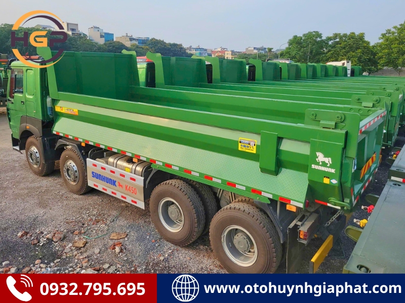 XE TẢI BEN HOWO V7G 380HP 2 CẤU HÌNH 3 CHÂN & 4 CHÂN | THÙNG VUÔNG & THÙNG U