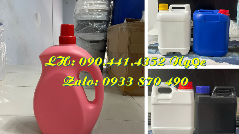 Can nhựa 5 lít đựng nông dược, can nhựa vuông 2 lít, can tròn 1 lít đựng dung dịch y tế