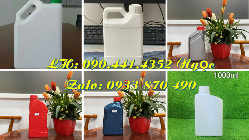 Can nhựa 5 lít đựng nông dược, can nhựa vuông 2 lít, can tròn 1 lít đựng dung dịch y tế