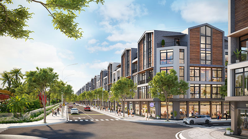 BÁN SHOPHOUSE ĐẠI LỘ BỐN MÙA VHOCP2: 110M2- 4 TẦNG- 18.9 TỶ