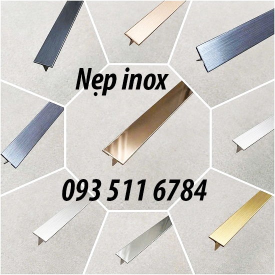 Nẹp nhôm góc âm nẹp inox góc vuông trang trí