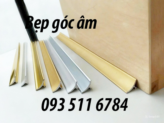 Nẹp nhôm góc âm nẹp inox góc vuông trang trí