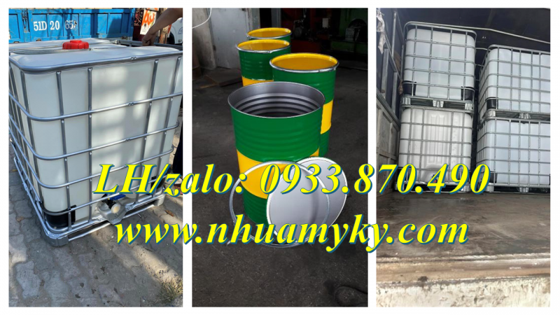 Thùng phuy nhựa 120 lít đựng thực phẩm chế biến, thùng phuy nhựa 220 lít làm phao bè 