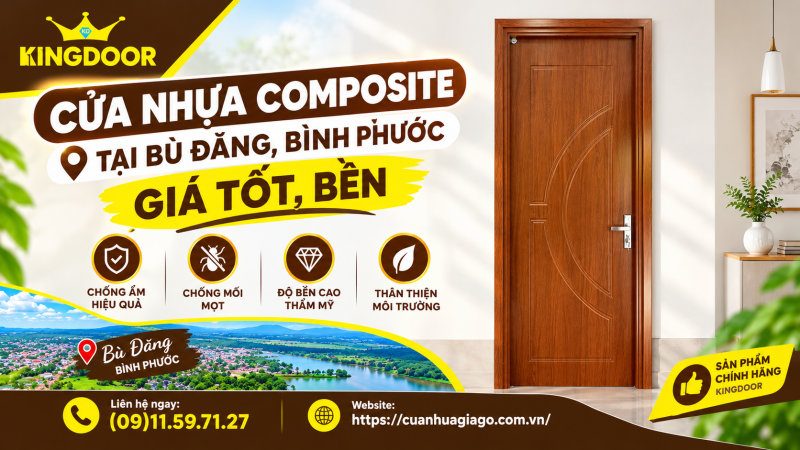 Cửa Nhựa Composite Tại Bù Đăng, Bình Phước | Giá Tốt, Bền