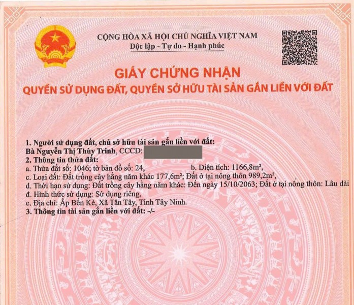 ĐẦU TƯ SINH LỜI – CHÍNH CHỦ CẦN BÁN ĐẤT MẶT TIỀN QL 62  TẠI Xã Tân Tây, Huyện Thạnh Hóa, Long An