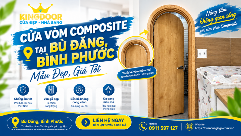 Cửa Vòm Composite Tại Bù Đăng, Bình Phước | Mẫu Đẹp, Giá Tốt