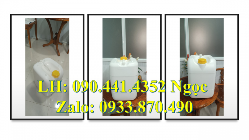Can nhựa 30 lít vuông dày, thùng nhựa 25 lít đựng axit, can nhựa 20 lít đựng hóa chất tẩy xóa 