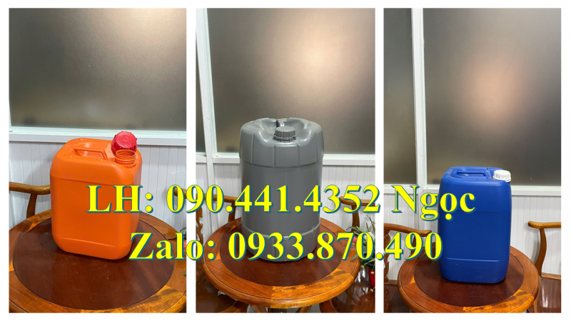 Can nhựa 30 lít vuông dày, thùng nhựa 25 lít đựng axit, can nhựa 20 lít đựng hóa chất tẩy xóa 