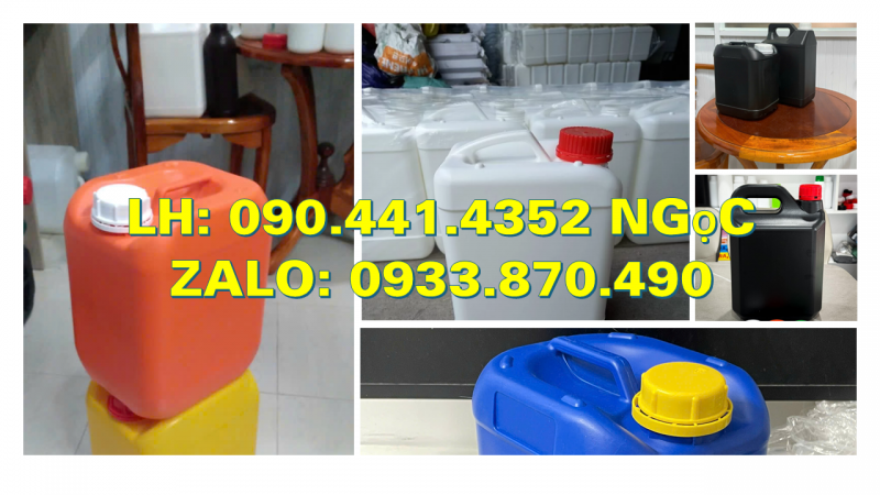 Vỏ thùng nhựa 30 lít đựng dầu nhớt, can nhựa 25 lít đựng hóa chất gốc axit 