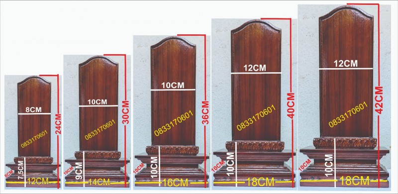 Bài vị gỗ mẫu đẹp, bài vị thờ mẫu đẹp, bài vị gia tiên mẫu đẹp