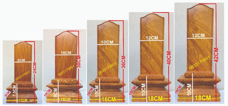 Bài vị gỗ mẫu đẹp, bài vị thờ mẫu đẹp, bài vị gia tiên mẫu đẹp