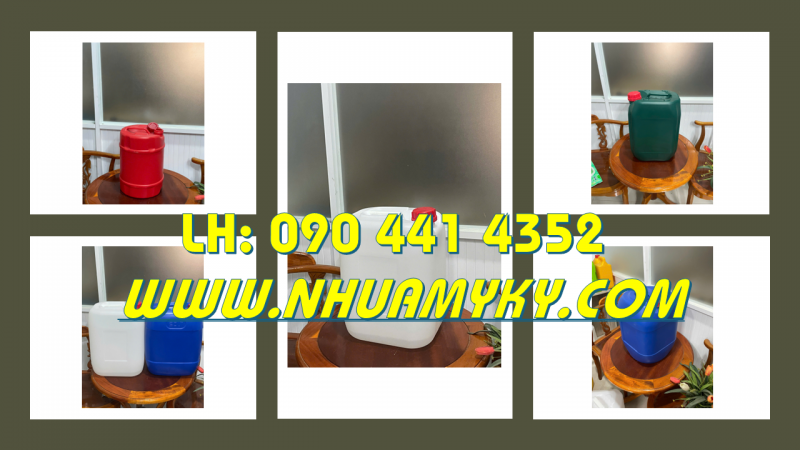 Sản xuất can nhựa 30 lít đựng javen, can vuông 25 lít đựng dầu, can nhựa 20 lít đựng chất đánh bóng 