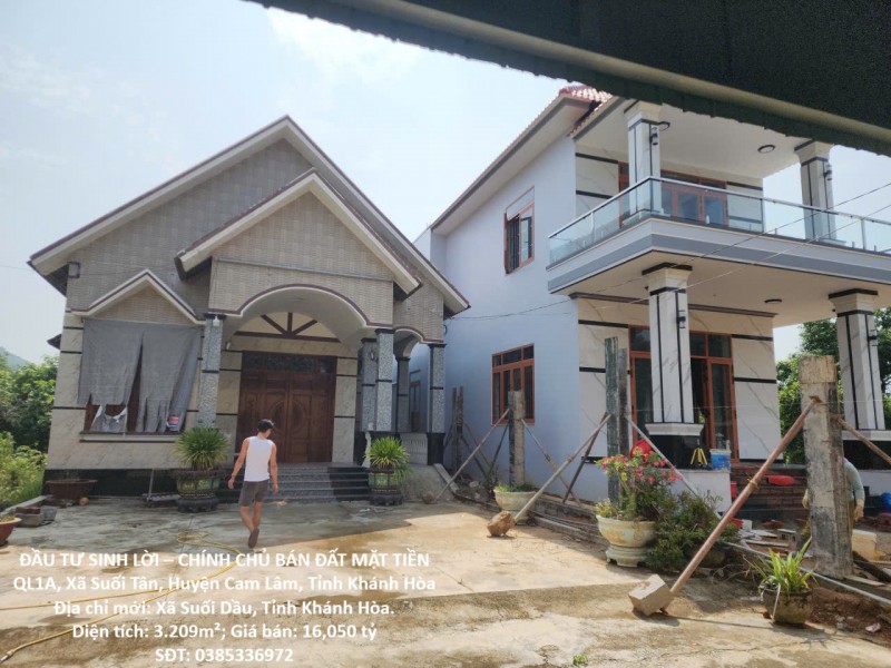 ĐẦU TƯ SINH LỜI – CHÍNH CHỦ BÁN ĐẤT MẶT TIỀN QL1A, Xã Suối Tân, Huyện Cam Lâm, Tỉnh Khánh Hòa