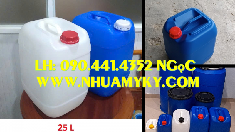 SX can 20 lít nhựa HDPE, can nhựa 25 lít đựng dung môi, can nhựa 30 lít đựng chất tẩy bề mặt 