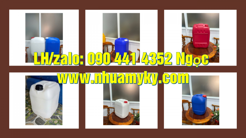 Vỏ can nhựa 22 lít đựng thành phần sơn nước, can nhựa 25 lít đựng chất phụ gia thuốc nhuộm 