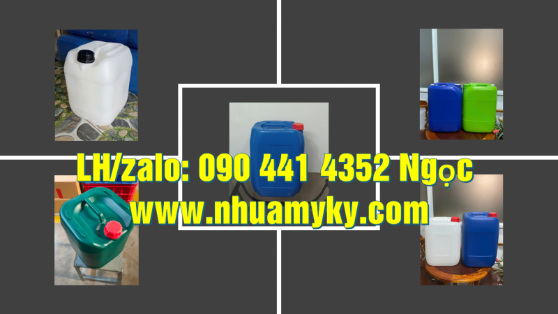 Can đựng hóa chất 30 lít giá rẻ, thùng nhựa 25 lít đựng ethanol, can nhựa 20 lít đựng methanol 