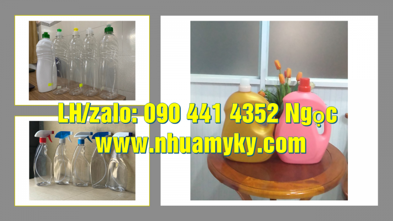 Sản xuất can nhựa 500ml, bình nhựa 1 lít đựng hóa chất, can nhựa 2 lít tròn đựng cồn dễ cháy