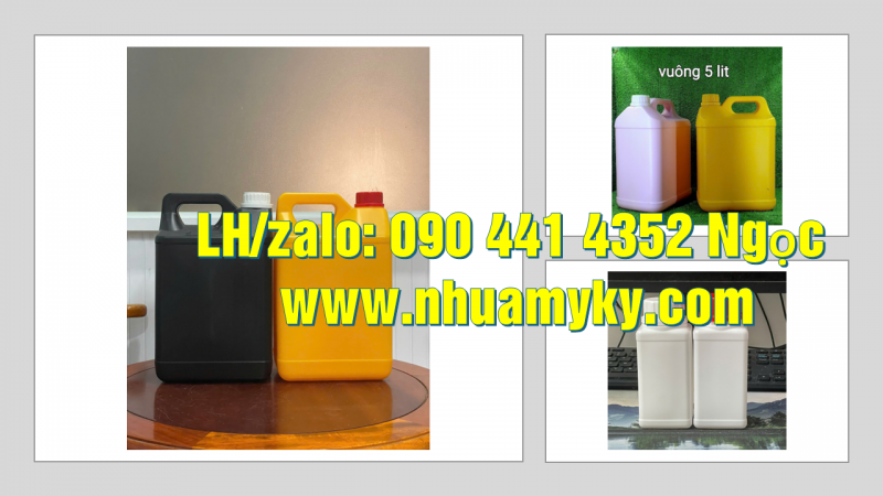 Sản xuất can nhựa 500ml, bình nhựa 1 lít đựng hóa chất, can nhựa 2 lít tròn đựng cồn dễ cháy