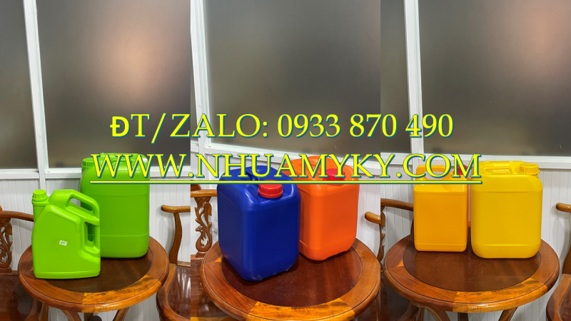 Sản xuất can nhựa 1 lít, vỏ can nhựa 2 lít, can nhựa 5 lít đựng hóa chất giá rẻ tại TPHCM 