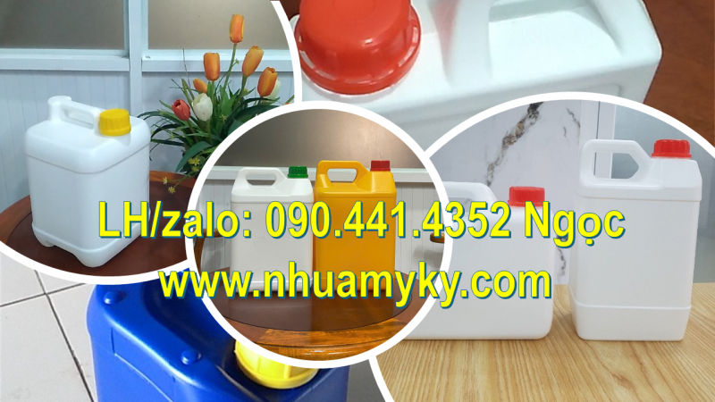 Can nhựa 2 lít đựng trà sữa, can nhựa 5 lít đựng mật ong, can nhựa 1 lít đựng nước đường 