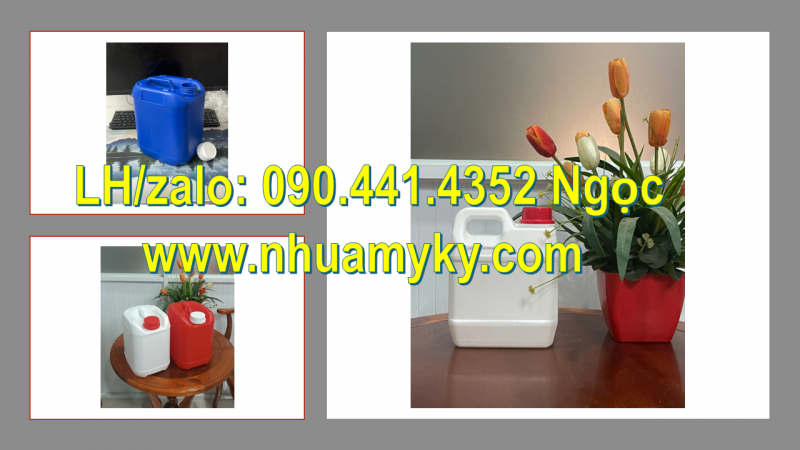 Can nhựa 2 lít đựng trà sữa, can nhựa 5 lít đựng mật ong, can nhựa 1 lít đựng nước đường 