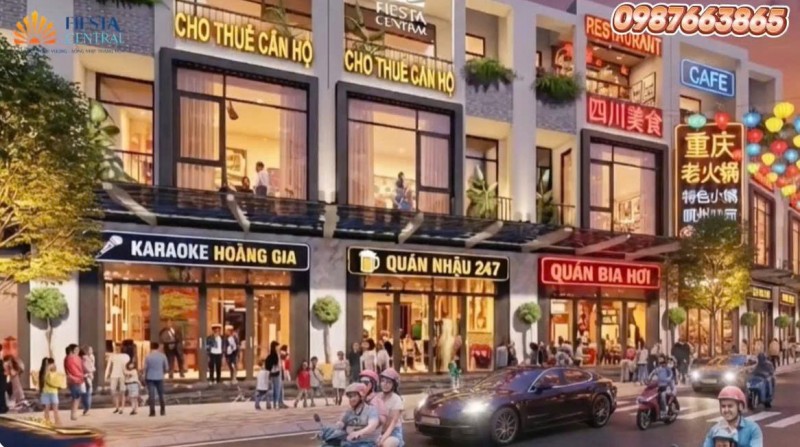 Bán nhà phố Fiesta Central Bình Dương 2 mặt tiền, 4,6 tỷ 0987663865 đối diện trường liên cấp cơ sở 2