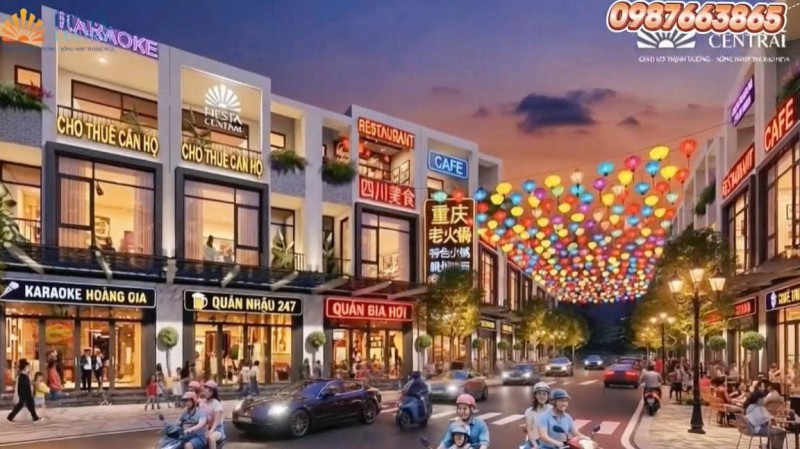 Bán nhà phố Fiesta Central Bình Dương 2 mặt tiền, 4,6 tỷ 0987663865 đối diện trường liên cấp cơ sở 2