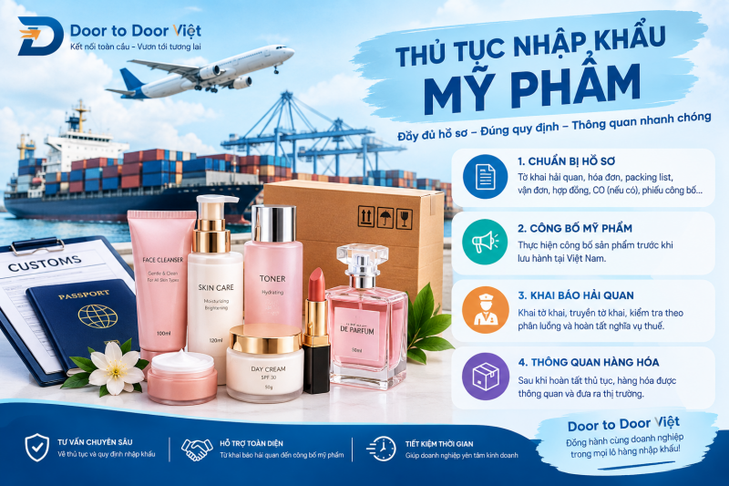 Thủ tục nhập khẩu mỹ phẩm