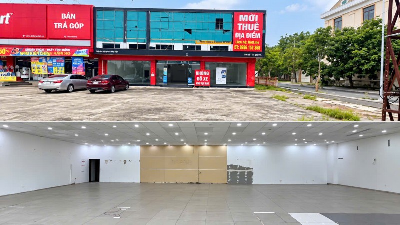 CHO THUÊ LÂU DÀI MẶT BẰNG 900M² – 2 MẶT TIỀN TẠI VĨNH YÊN, VĨNH PHÚC