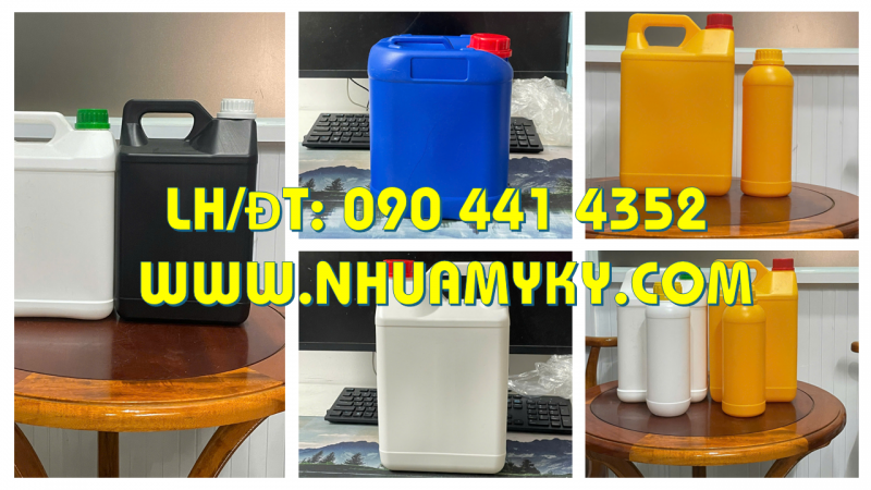 Bán can nhựa 5 lít đựng mật ong, can nhựa 2 lít đựng thực phẩm có chứng nhận, can nhựa 1 lít giá rẻ