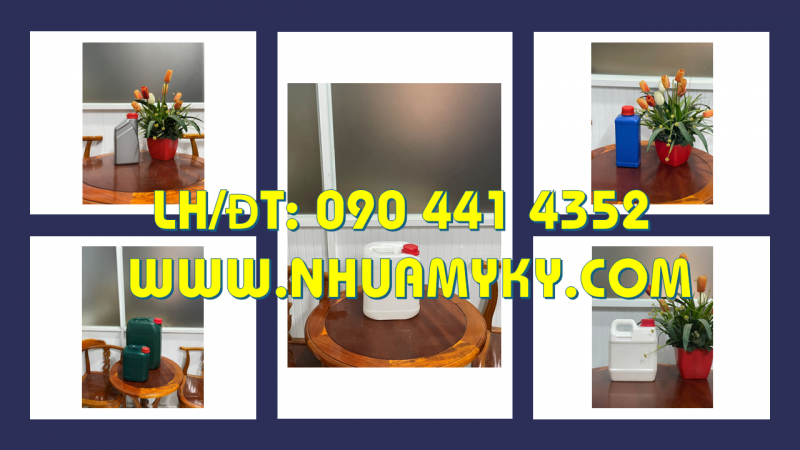 Bán can nhựa 5 lít đựng mật ong, can nhựa 2 lít đựng thực phẩm có chứng nhận, can nhựa 1 lít giá rẻ