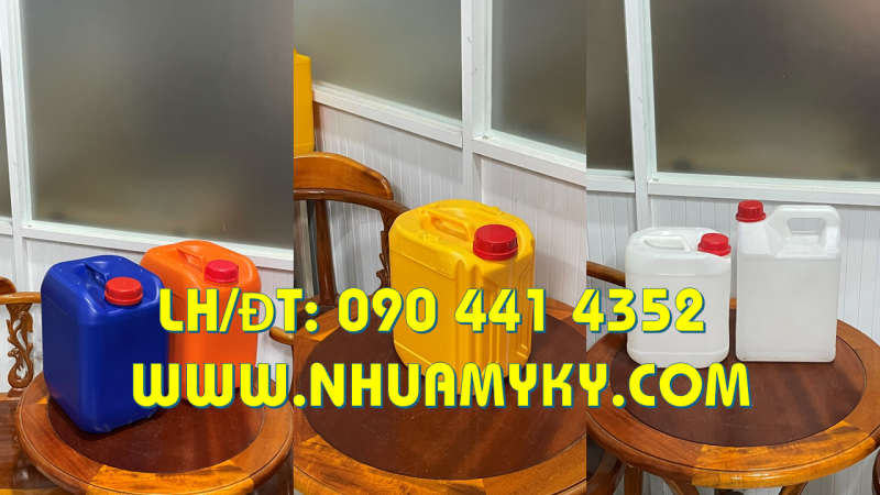 Bán can nhựa 5 lít đựng mật ong, can nhựa 2 lít đựng thực phẩm có chứng nhận, can nhựa 1 lít giá rẻ