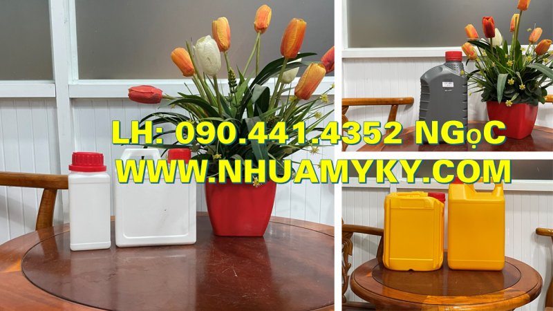 Can nhựa 0.5 lít đựng nước lau sàn, vỏ can nhựa 1 lít đựng nước rửa chén đậm dặc 